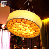 竹木传说 创意吊灯 东南亚客厅木皮灯具 现代中式时尚餐厅灯0135