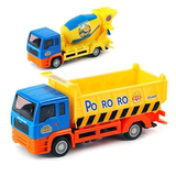 韩国进口玩具车 pororo玩具 儿童可爱卡通模型搅拌车自卸车回力车