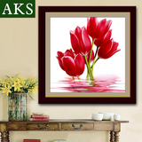 A-KS正品精准印花5D新款3D十字绣卧室客厅餐厅小幅郁金香花卉系列