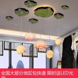 中式吊灯新餐厅客厅走廊玄关会所莲花灯仿古过道门厅古典荷花灯具