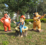 卡通工艺品房地产幼儿园户外景观装饰小品摆件光头强熊大熊二雕像