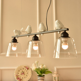 北欧美式led小鸟吊灯现代简约客厅卧室创意灯个性艺术装饰餐厅灯