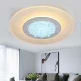 水晶吸顶灯超薄 客厅灯简约现代创意大气卧室遥控调色led灯具圆形