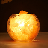 大号喜马拉雅冰裂水晶盐灯可调光创意欧式台灯防辐射负离子盐晶灯