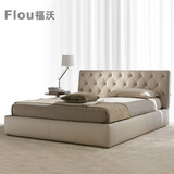 福沃皮床真皮床小户型双人床1.8米1.5米单人床软体床高箱床储物床