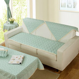 清新优雅韩式淡绿色新品布艺田园防滑衍缝沙发坐垫 沙发垫 幽兰