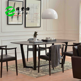 北欧宜家实木大理石餐桌椅组合 简约现代 样板房 餐厅设计师家具