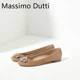 2016秋新款Massimo Dutti女鞋MD羊皮宝石芭蕾鞋平底单鞋