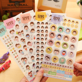 日本可爱卡通日记小表情手帐贴纸贴画儿童手账贴纸粘纸日韩国文具