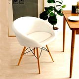 酒吧椅吧台凳白色PU皮实木休闲椅特价日式餐椅实木电脑椅时尚简约
