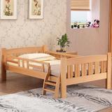 趣美 2-12岁 小孩床 榉木单人床 单层床 1米儿童床 带护栏实木床