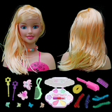 【天天特价】新款女孩芭比娃娃玩具半身芭芘梳扎辫子化妆套装礼物
