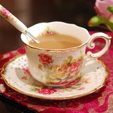 欧式咖啡杯套装高档英式骨陶瓷咖啡杯碟具包邮泡花茶下午茶情侣杯