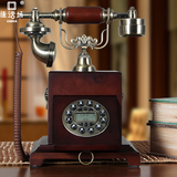 佳话坊欧式仿古电话机实木座机家用复古电话来电显示固定电话创意
