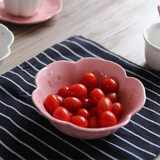 川岛屋日式樱花6.5寸浮雕樱花沙拉碗陶瓷点心碗餐具水果碗W-10