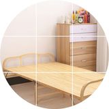 竹床折叠床单人床1米0.8米简易床加固办公室午休床家用小床竹板床