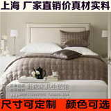 北欧宜家小户型布艺软包床美式1.5 1.8米麻布床简约现代单双人床