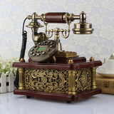 话机转盘 欧式电话机座机仿古实木老式古董电话机座机包邮复古电