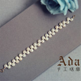 【ADA 独家】 周大福珠宝专柜同款 天然珍珠 双排扁圆馒头珠手链