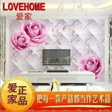 客厅电视背景墙瓷砖3D欧式现代艺术瓷砖雕刻影视墙陶瓷壁画 玫瑰
