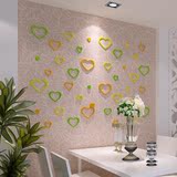 创意3d立体心形墙贴卧室电视沙发背景墙可移除环保温馨浪漫装饰贴