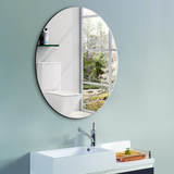 简约欧式无框镜 壁挂浴室椭圆镜子卫生间镜子洗手间装饰无框镜