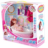 包邮乐吉儿芭比娃娃 梦幻浴室 可喷水浴缸女孩礼物过家家玩具H22C