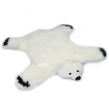AUSKIN进口羊毛儿童房卡通地毯防滑可爱小白熊女孩房卧室床边地毯