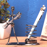 现代简约铁人乐队笔筒办公室书房装饰品电脑书桌摆件送老师小礼物
