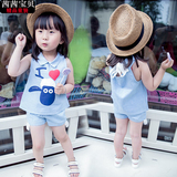 女童装女宝宝套装短袖T恤0-1-2-3-4岁半韩版卡通婴儿外出衣服夏季