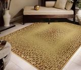 狂野金色豹纹 送礼佳品 纯羊毛 茶几地毯 客厅茶几沙发奢华地毯