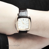 美国正品代购Calvin Klein K1U21120男真皮方形薄款商务石英手表
