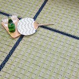 日式九宫格蔺草加厚榻榻米地垫夏季客厅凉席儿童爬行地毯折叠吸音