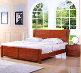 全实木床柏木1.8双人床1.5简约现代框架结构卧室家具双人床