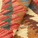 阿富汗进口kilim地毯 几何纯羊毛手工地毯 异域民族风地毯地垫