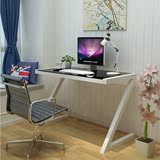 瑜心乐现代简约台式电脑桌简易书桌钢化玻璃家用办公桌写字桌
