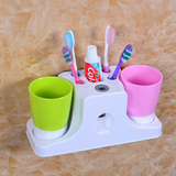 牙刷架套装创意情侣 刷牙杯自动挤牙膏器 吸挂壁式牙具座洗漱口杯