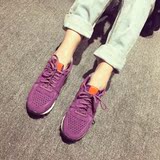 包邮！曼斯贝勒2015夏款真皮网眼透气舒适轻便女运动休闲鞋米紫色