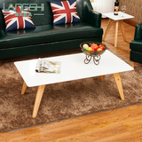 简约现代木质茶几单层橡木茶几方桌客厅简易原木长方形小茶桌