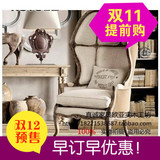 促销出口创意沙发椅 美法欧式複古實木布艺帽子单人儿童休闲椅
