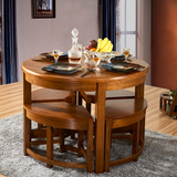 朗然居家具全实木餐桌进口橡木实木餐桌椅组合创意简约桌台