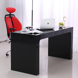 伊媛黑色烤漆电脑桌现代简约台式家用书桌时尚卧室写字台学习桌子