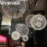 林森LED火花球创意烟花满天星空现代客厅吊灯 吊灯创意个性餐厅灯