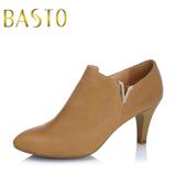 聚BASTO/百思图秋季专柜同款优雅尖头细跟女鞋高跟单鞋TTN52CM5