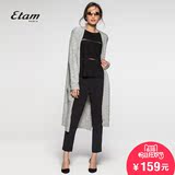 艾格 ETAM 2016春新品S中长款外套式毛针织衫16011600062