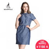 BEAN POLE韩国三星 女装衬衫牛仔连衣裙 夏季短袖裙子 BF5271006