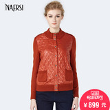 NAERSI/娜尔思专柜正品 春装新款 修身气质保暖棉衣 女装外套