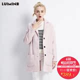 LUIMINE2015秋冬季新款韩版中长款羊毛呢外套 宽松时尚呢子大衣女
