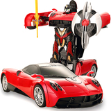 超大一键遥控变形汽车机器人充电玩具金刚4大黄蜂儿童电动模型