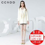 CCDD2016春夏新款专柜正品女时尚韩版直筒西装领一粒扣风衣外套